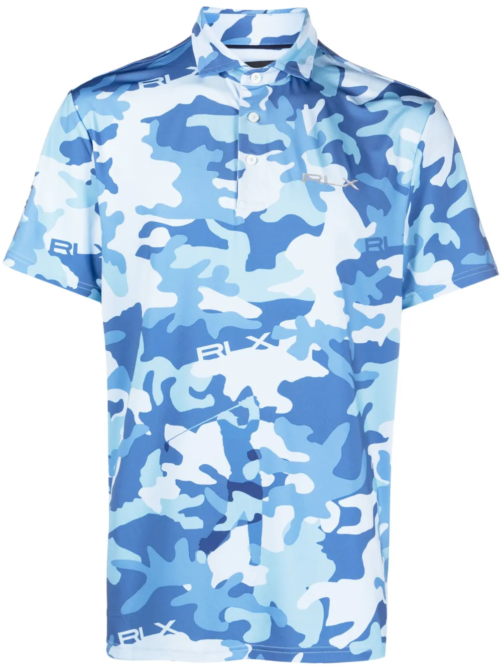 Polo Ralph Lauren Camouflage-print Polo Shirt In Blue