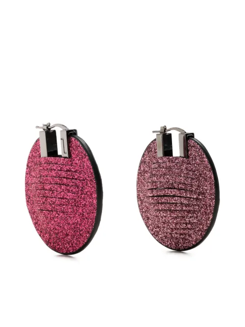 SO-LE STUDIO Geo disk hoop earrings