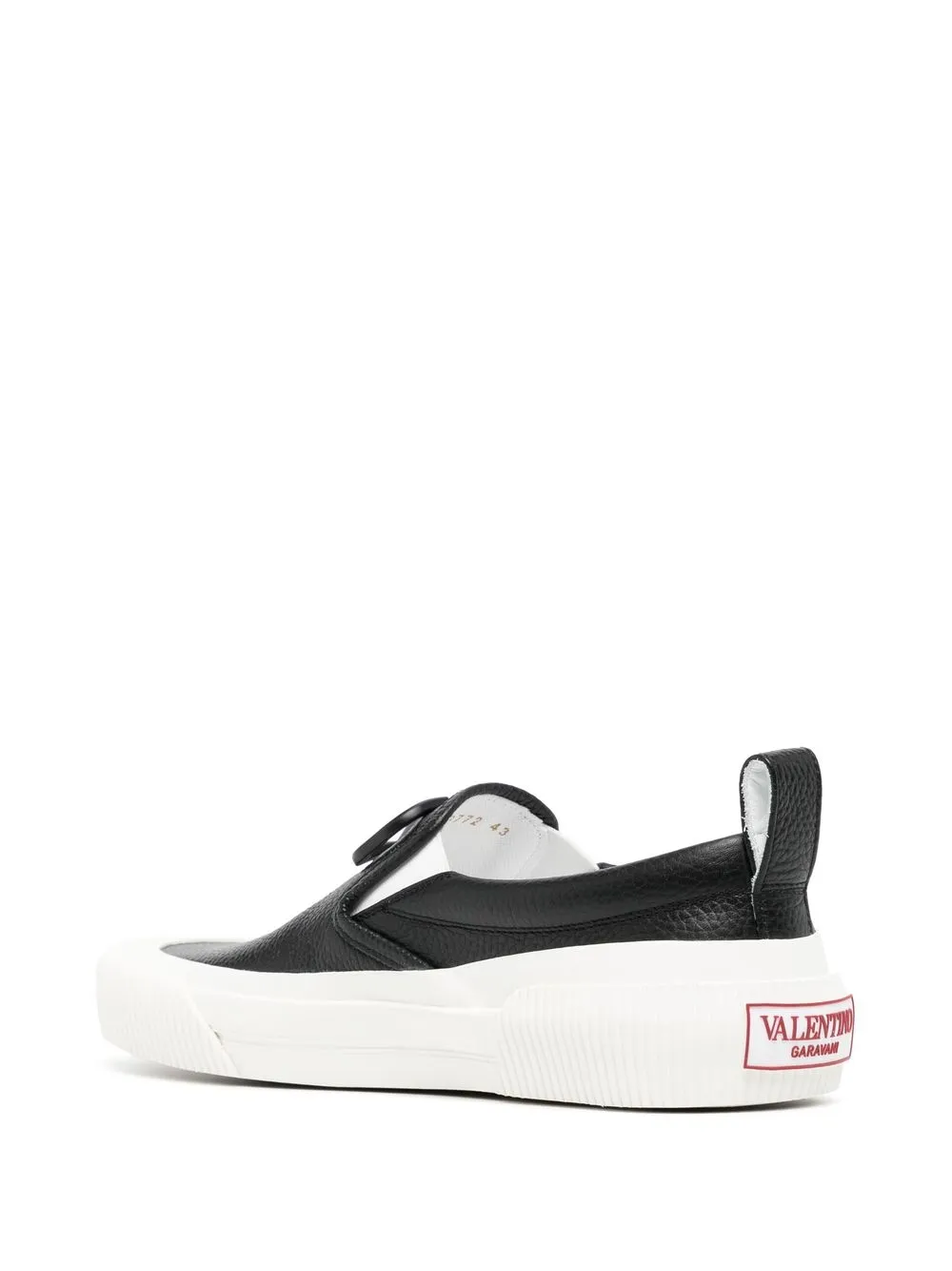 Shop Valentino Vlogo Signature Slip-on Sneakers In Black