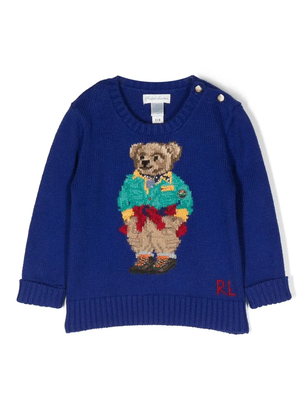 

Ralph Lauren Kids Polo Bear knit jumper - Blue