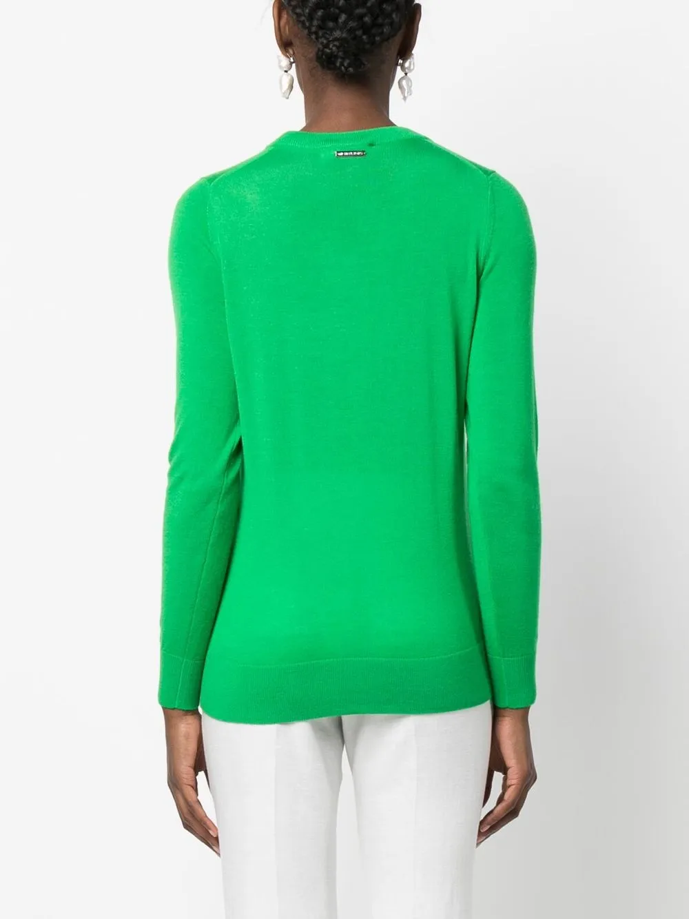 Shop Michael Michael Kors Button-fastening Cuff Knit Jumper In Grün