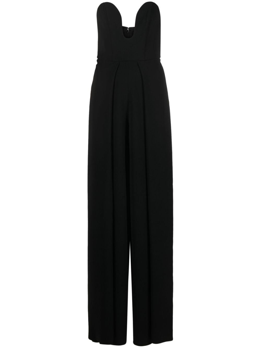 Solace London The Anelli wide-leg crêpe jumpsuit - Black
