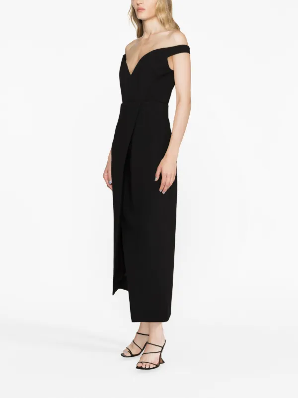 Solace London Karter Crepe Midi Dress Farfetch