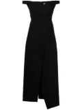Solace London Karter crepe midi dress - Black