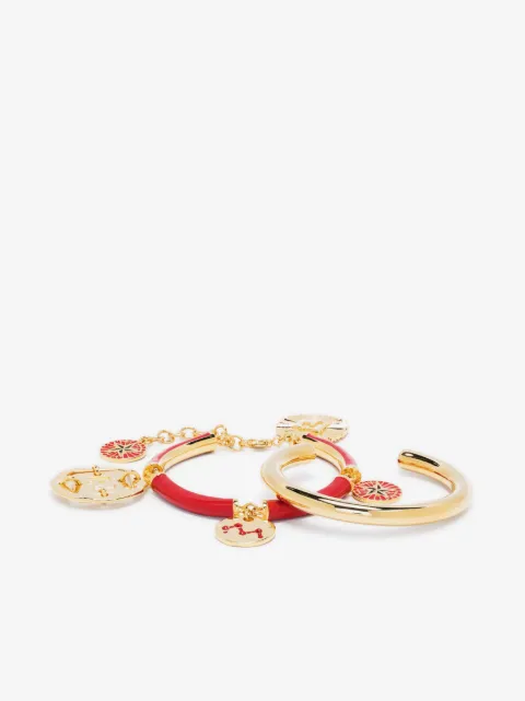 Rabanne charm bangle bracelet set