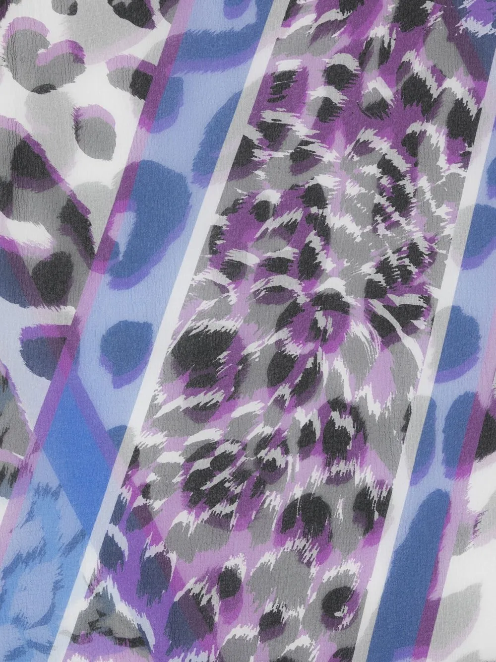Moschino Sjaal met luipaardprint - Blauw