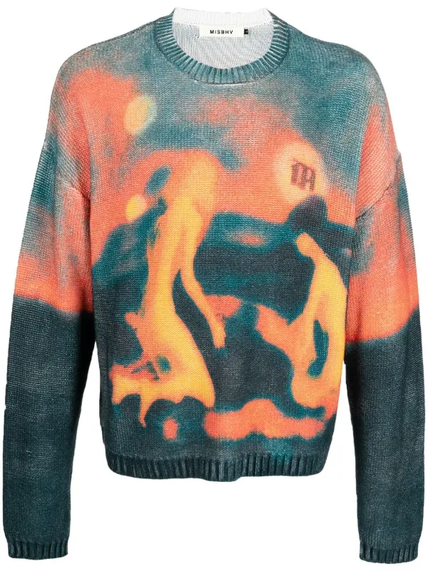 MISBHV tie-dye ribbed-knit Jumper - Farfetch