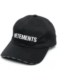 VETEMENTS logo-print baseball cap - Black