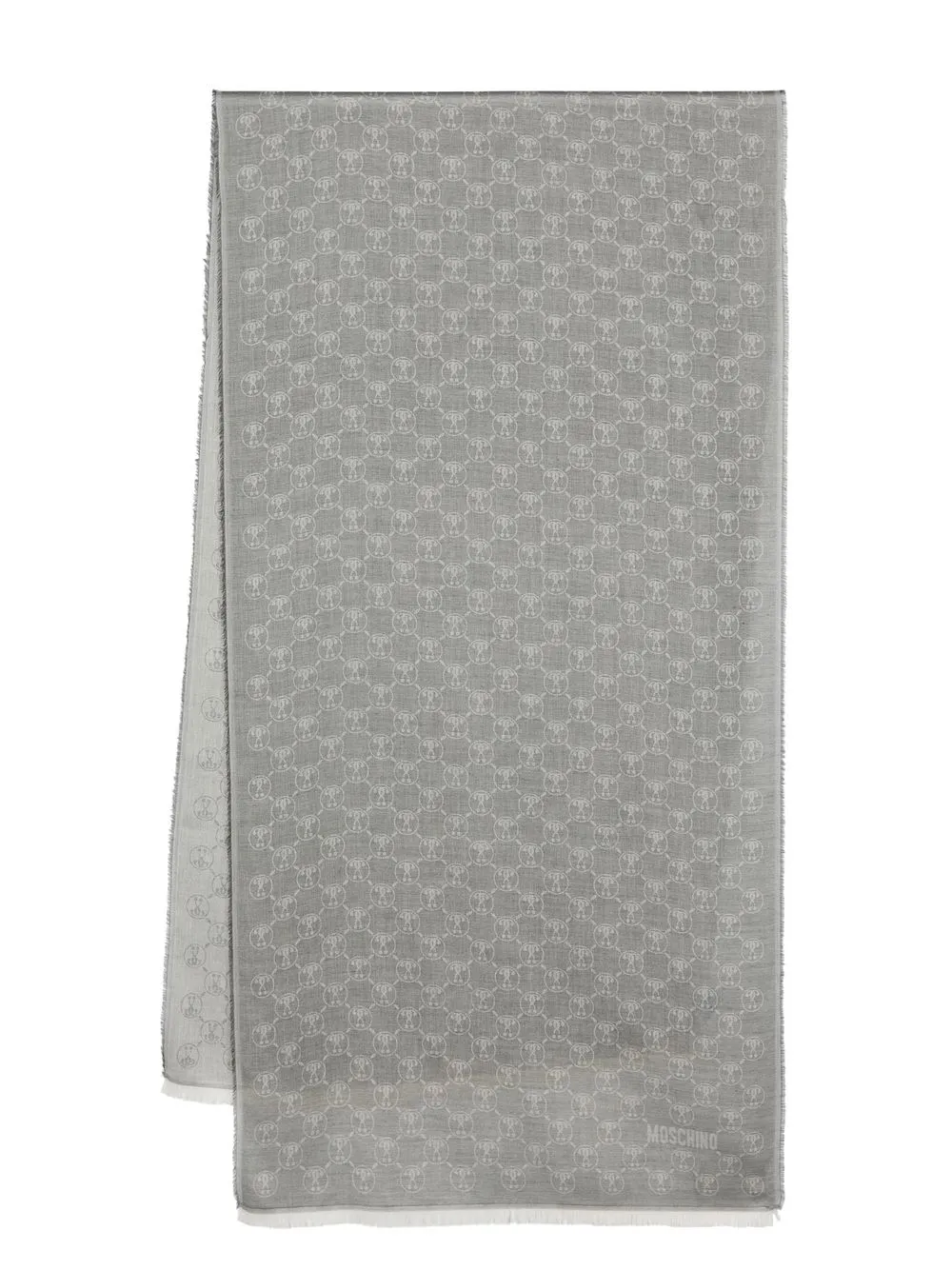 

Moschino monogram-pattern scarf - Grey