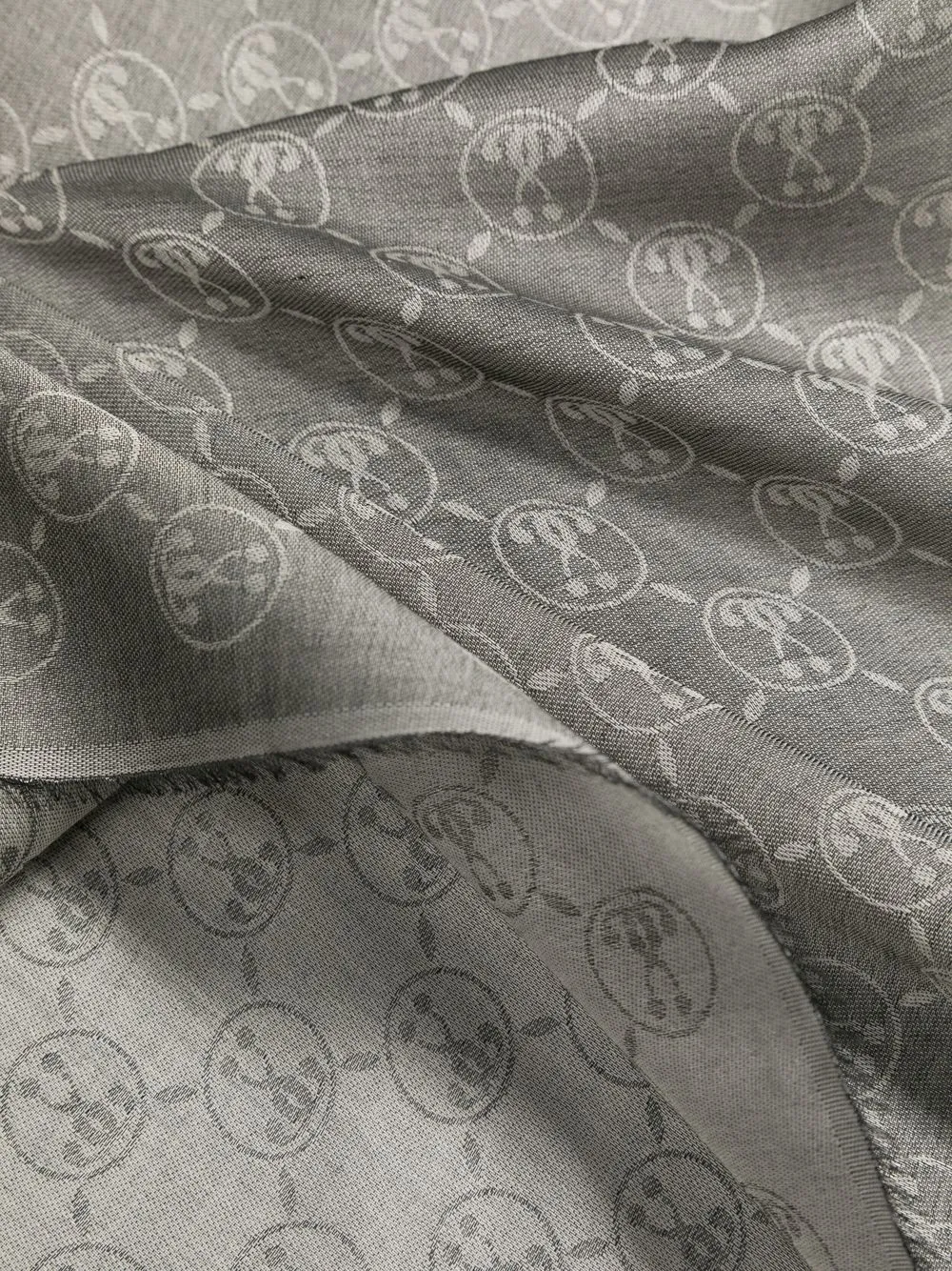 Moschino Monogram-pattern Scarf In Grau