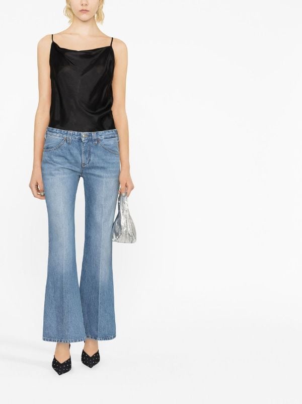 Victoria Beckham Edie California Wash mid-rise Flared Jeans - Farfetch