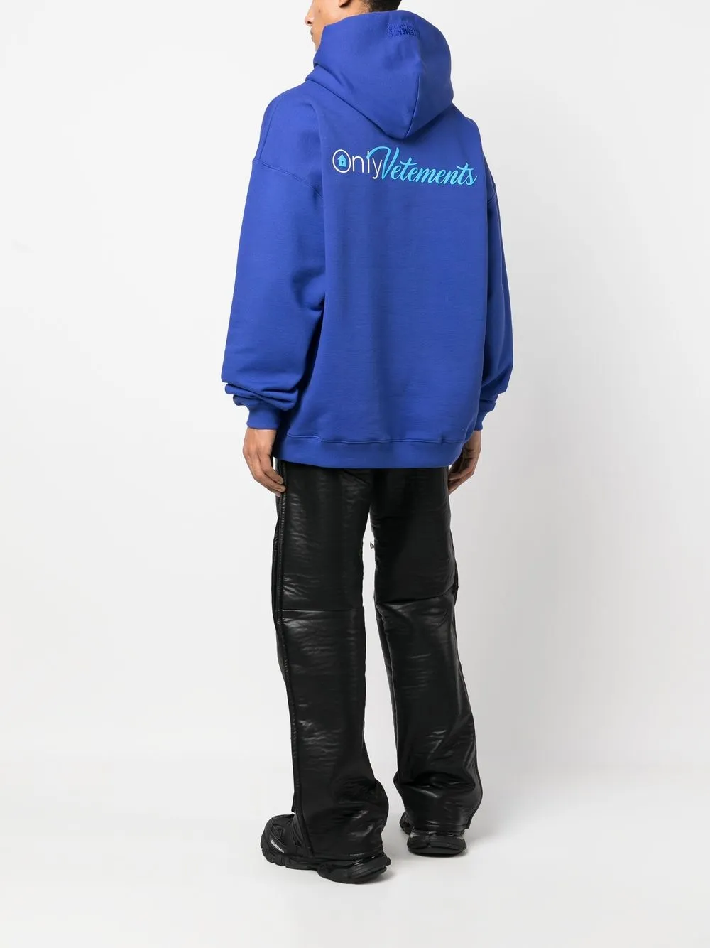 VETEMENTS Hoodie met logoprint - Blauw