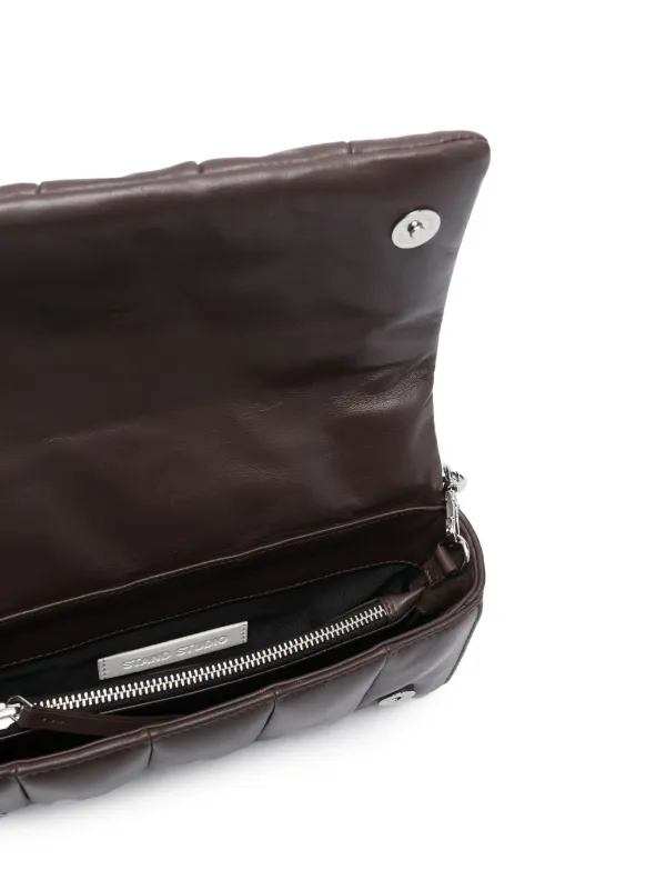 スタンダードモーターサイクルレザー ショルダーバッグ キルティング レザー 黒 スタンダードレザー Standard Leathers 高級 オールレザー製