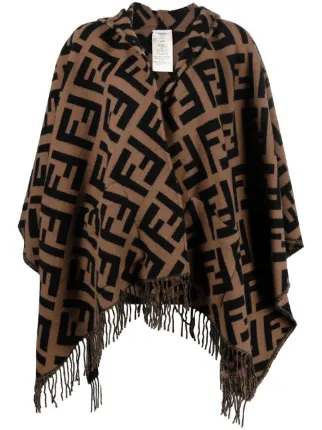 【FENDI】FF WOOL CASHMERE PONCHO FF Poncho Wool Beige | Fendi