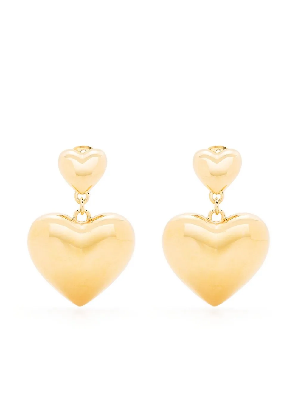 

Moschino heart-motif drop earring - Gold