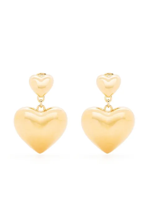 Moschino heart-motif drop earring