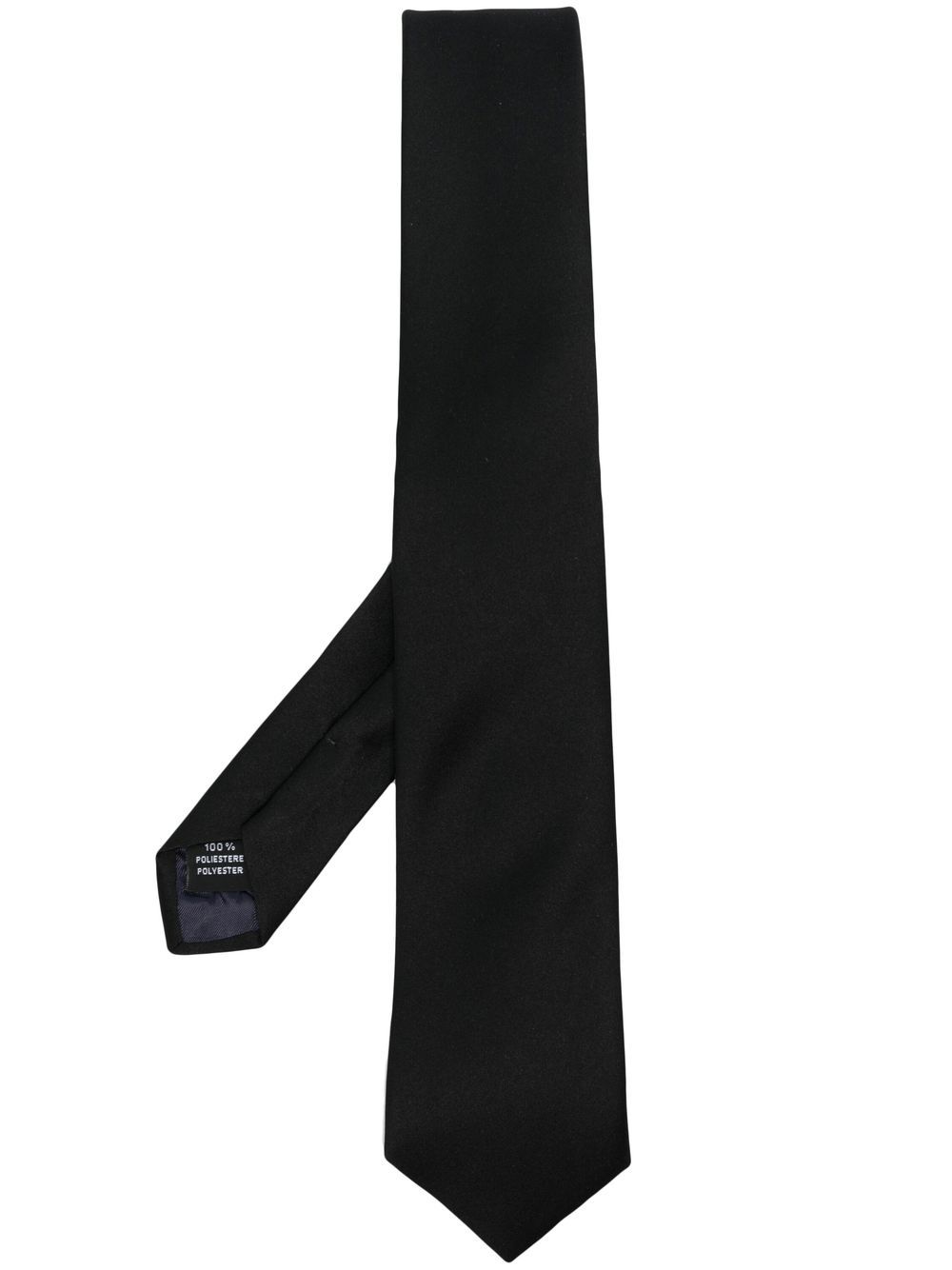 Shop Tagliatore Satin-finish Pointed Tie In Schwarz