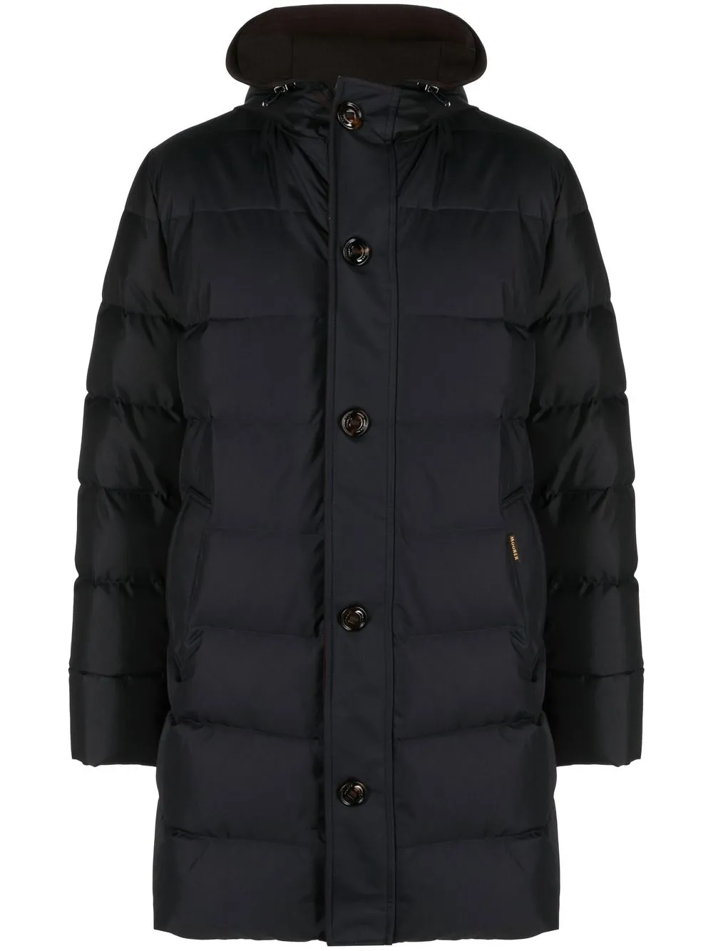 

Moorer drawstring-hood padded coat - Blue