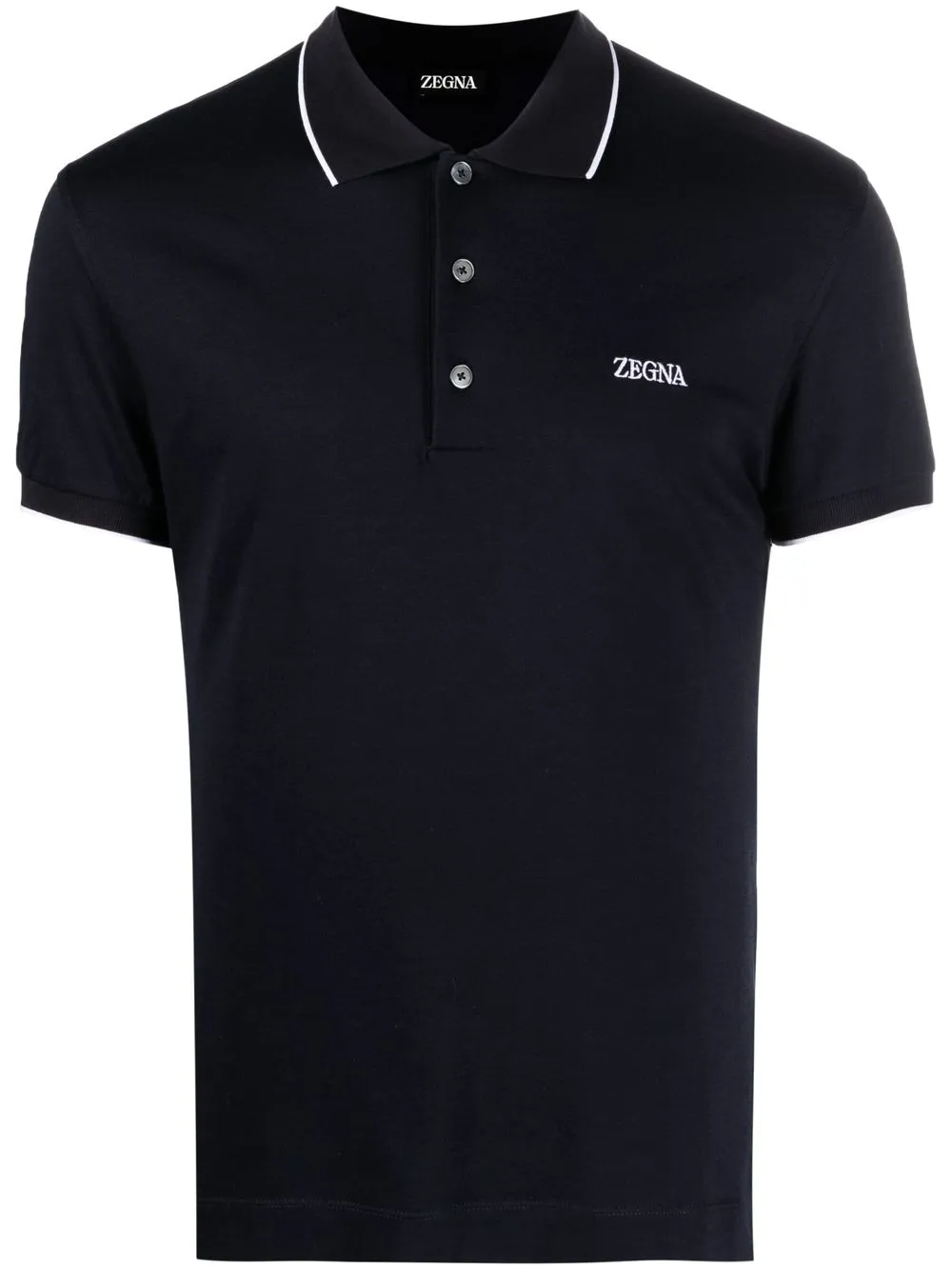 

Zegna playera tipo polo con logo bordado - Azul
