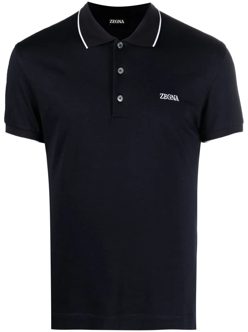 Zegna embroidered-logo polo shirt