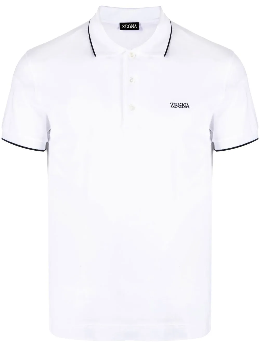 Zegna embroidered-logo polo shirt