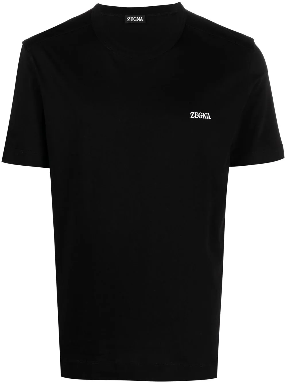 

Zegna logo-embroidered cotton T-shirt - Black