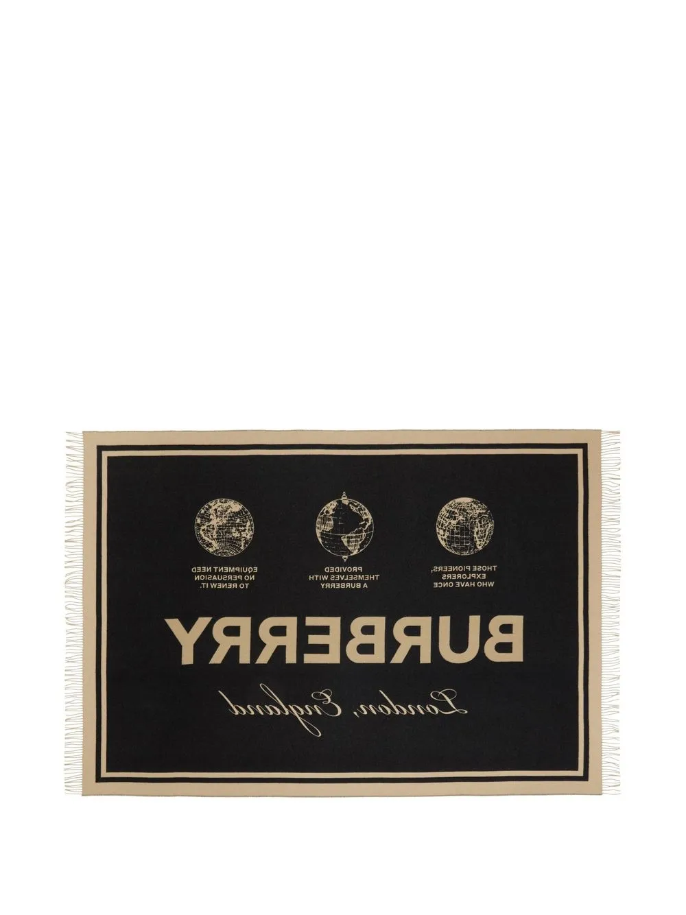  Burberry Couverture Label En Cachemire Mélangé - Tons Neutres 