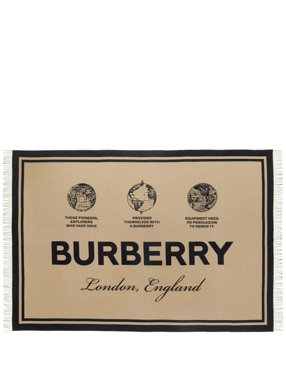 Burberry Label cashmere-wool Jacquard Blanket - Farfetch