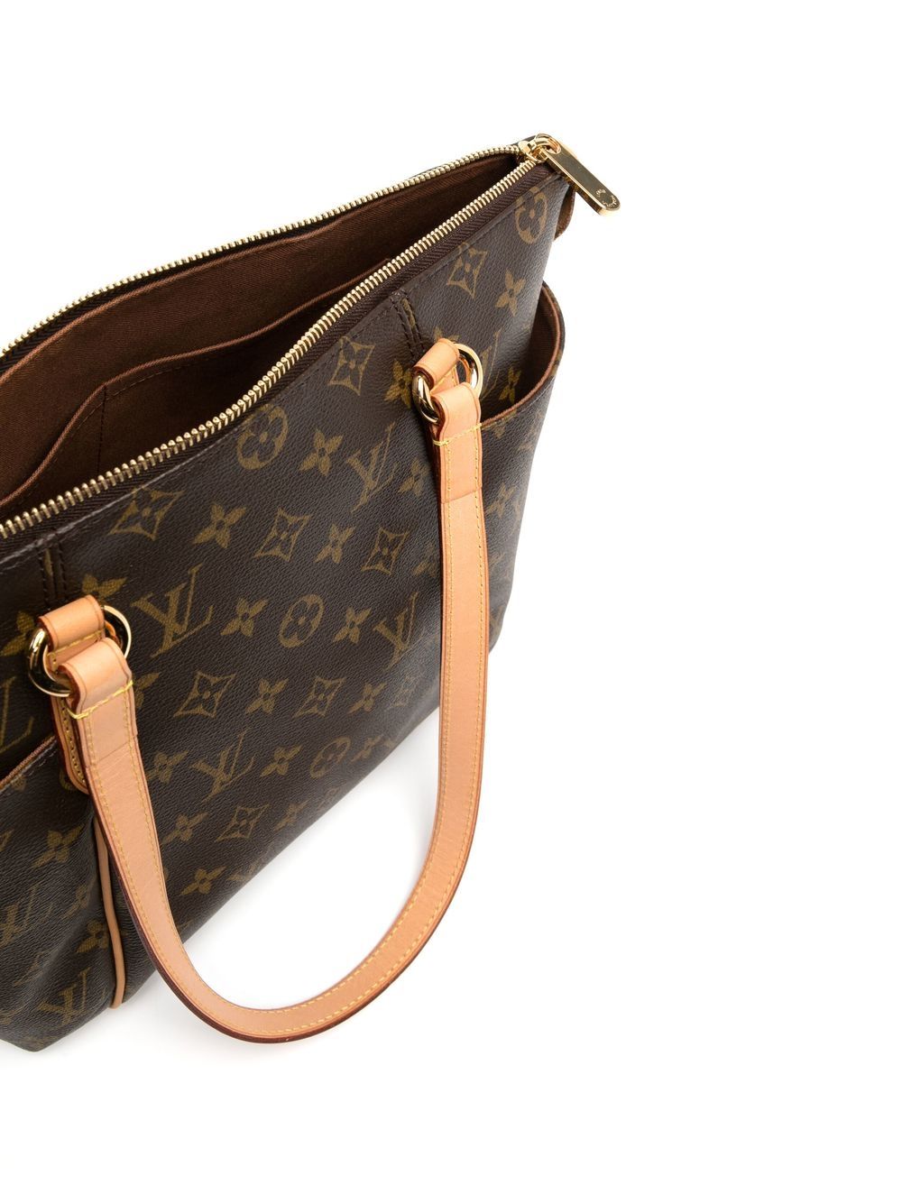 Louis Vuitton On My Side PM Camel Brown Leather/Canvas Shoulder