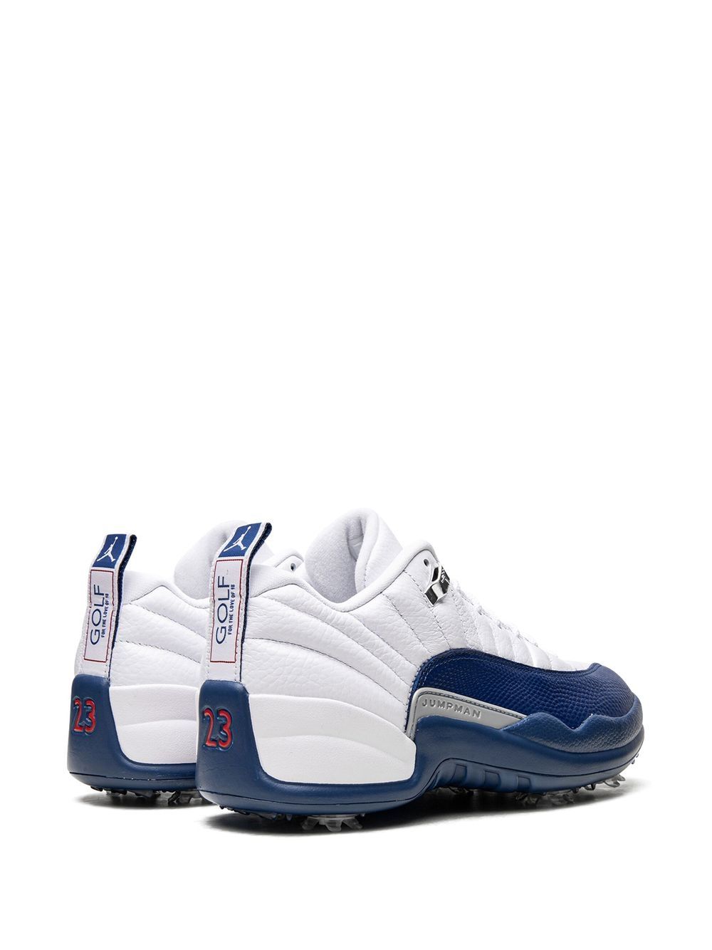 Shop Jordan Air  12 Low Golf "french Blue" Sneakers In White