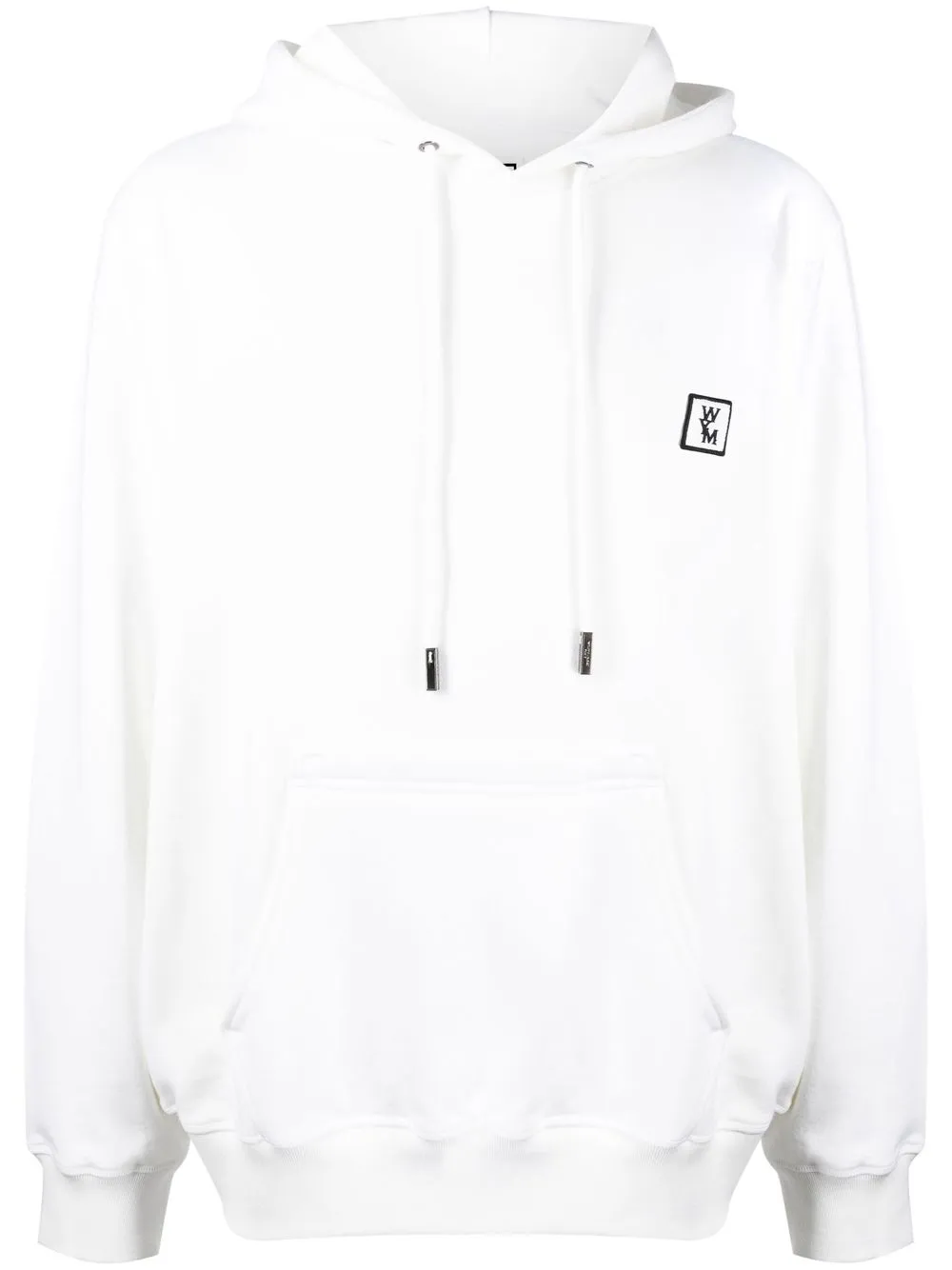 

Wooyoungmi logo-patch drawstring hoodie - White