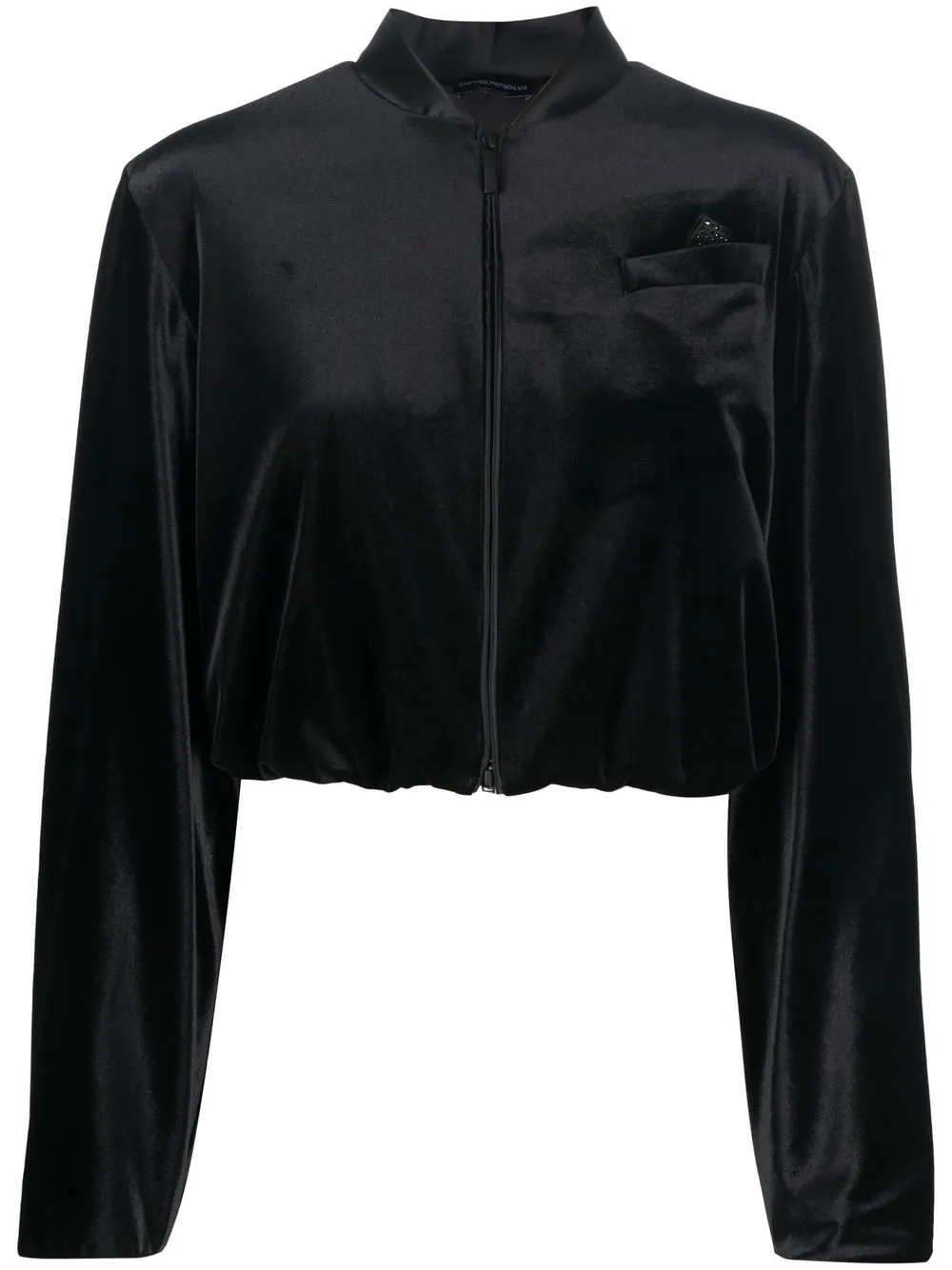 

Emporio Armani chamarra bomber con detalles de strass - Negro