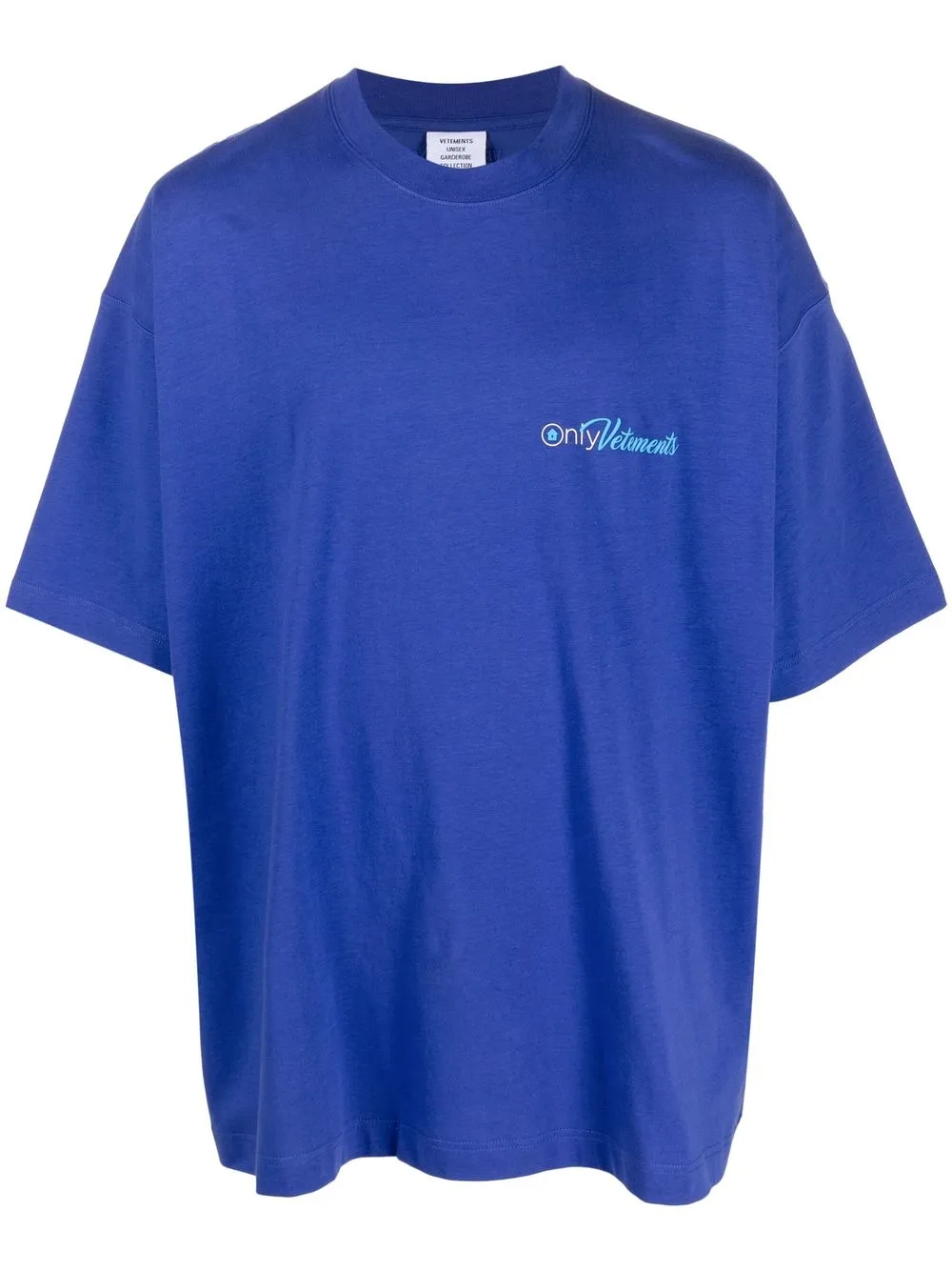 

VETEMENTS playera manga corta con logo estampado - Azul