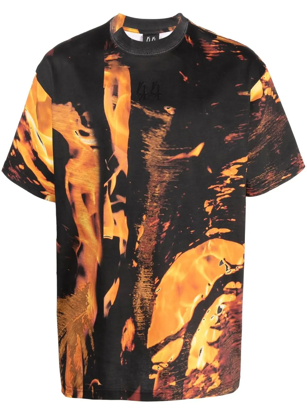 

44 LABEL GROUP abstract-print short-sleeve T-shirt - Black