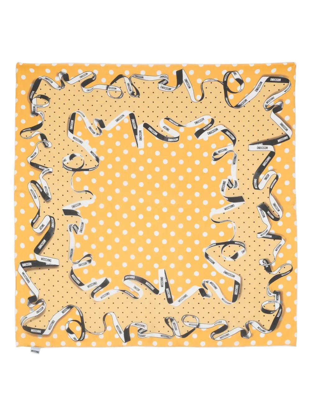 

Moschino mix-print silk scarf - White