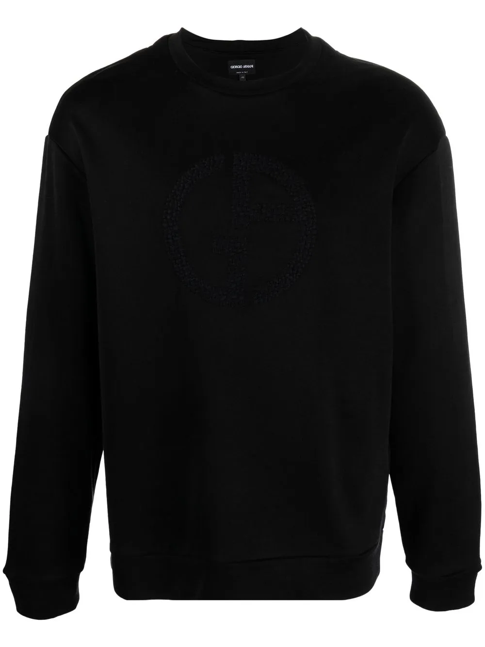 

Giorgio Armani logo print crew neck sweatshirt - Black