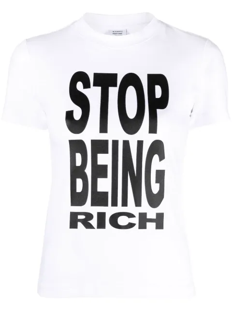 VETEMENTS 'Stop Being Rich' T-shirt