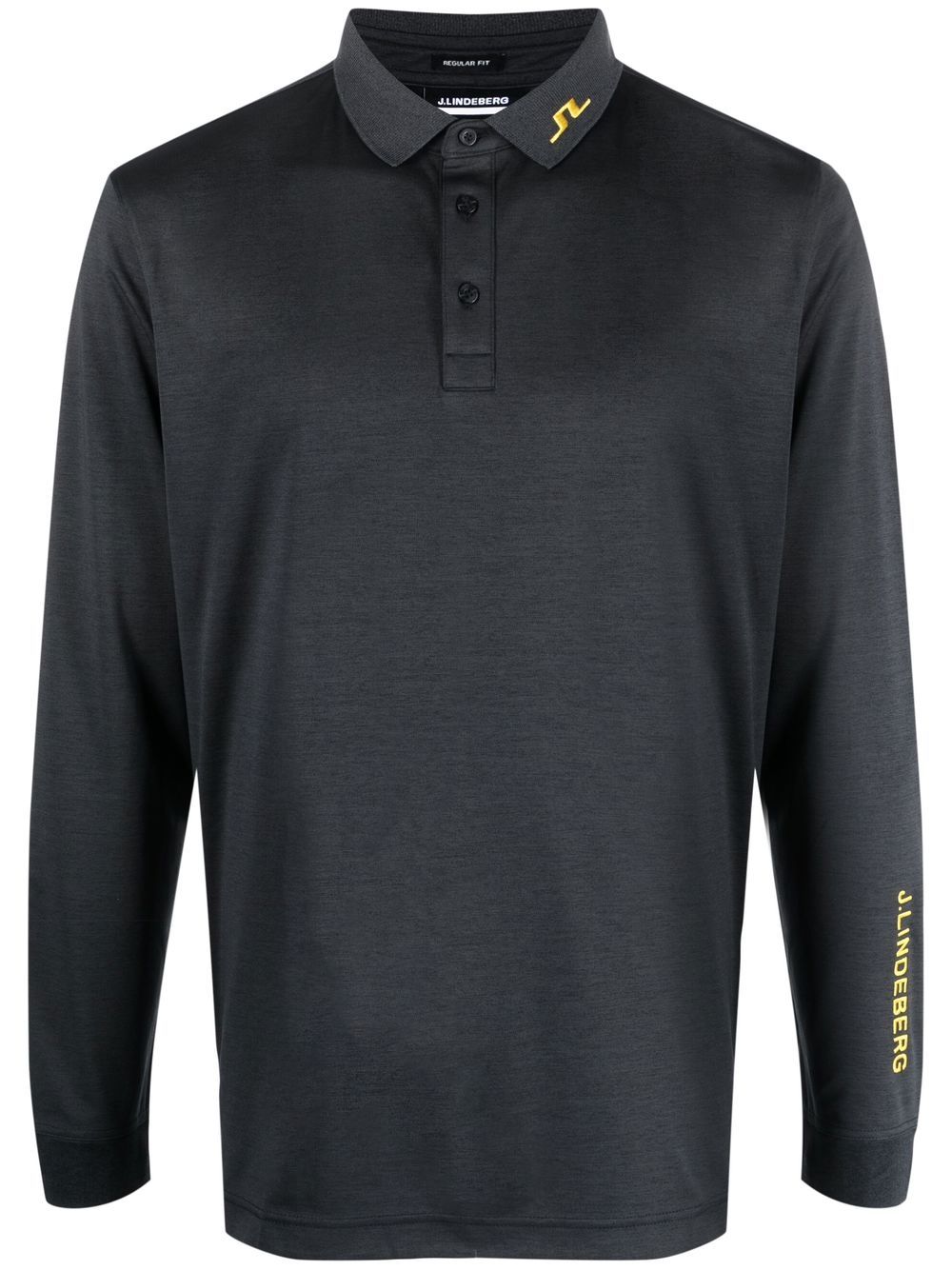 logo-embroidered long-sleeve polo shirt