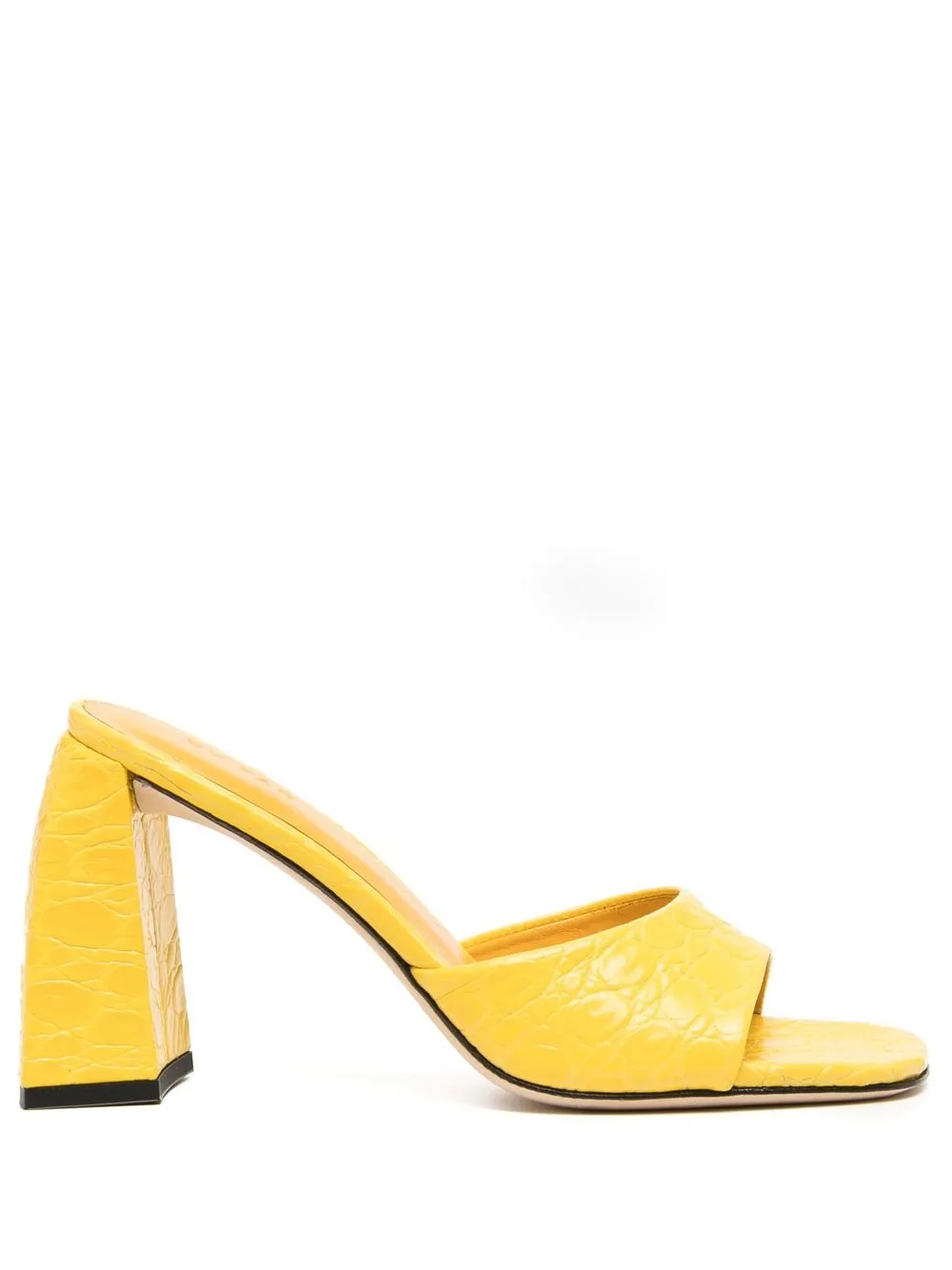 By Far Yellow Michele Mules In Yellow