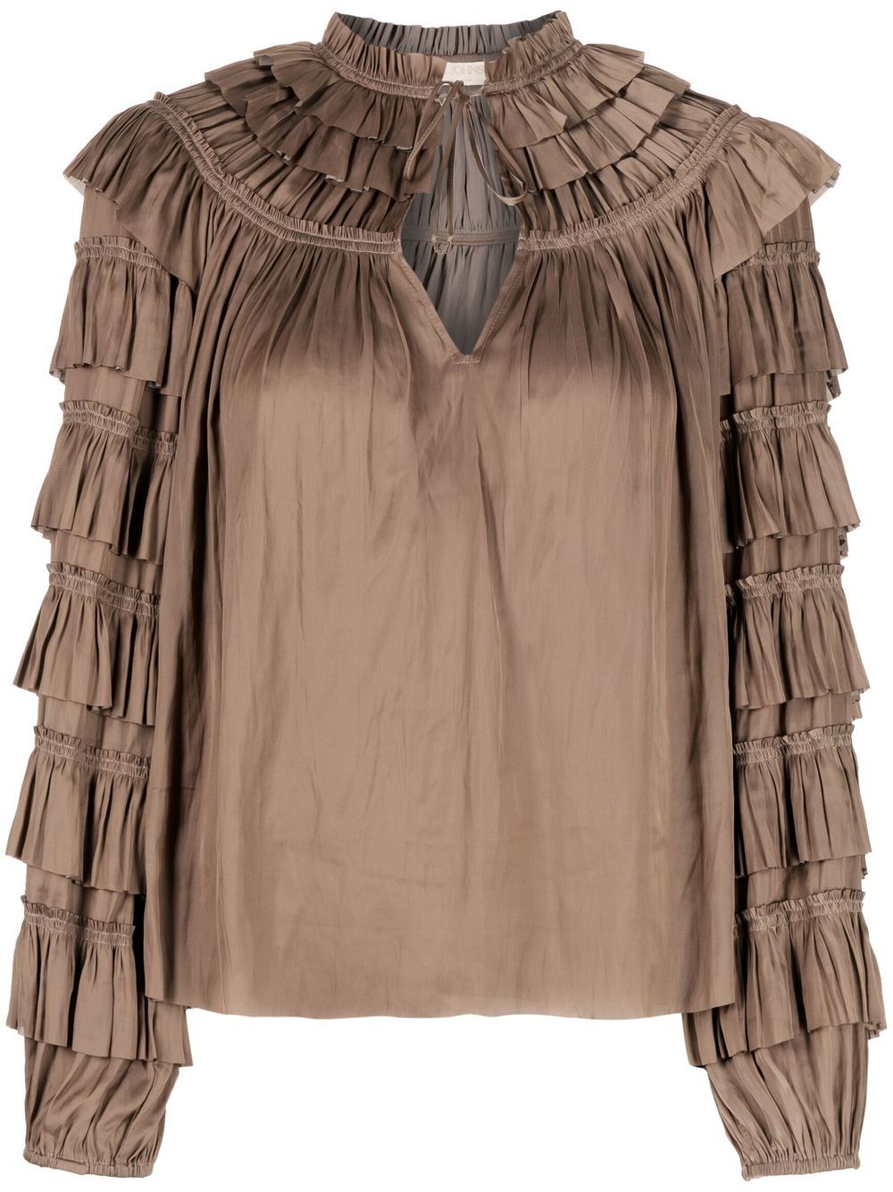 

Ulla Johnson Lucy layered-detail blouse - Brown