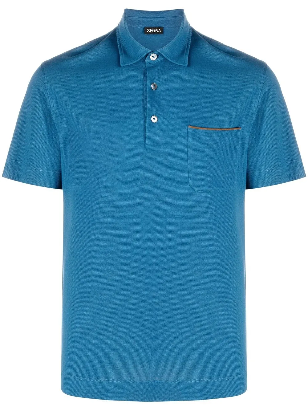 

Zegna playera tipo polo manga corta - Azul