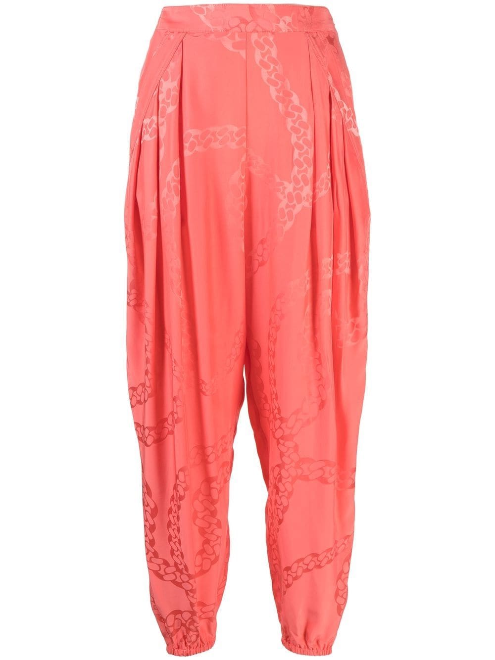 Shop Stella Mccartney Pleated Tapered Trousers In Pink