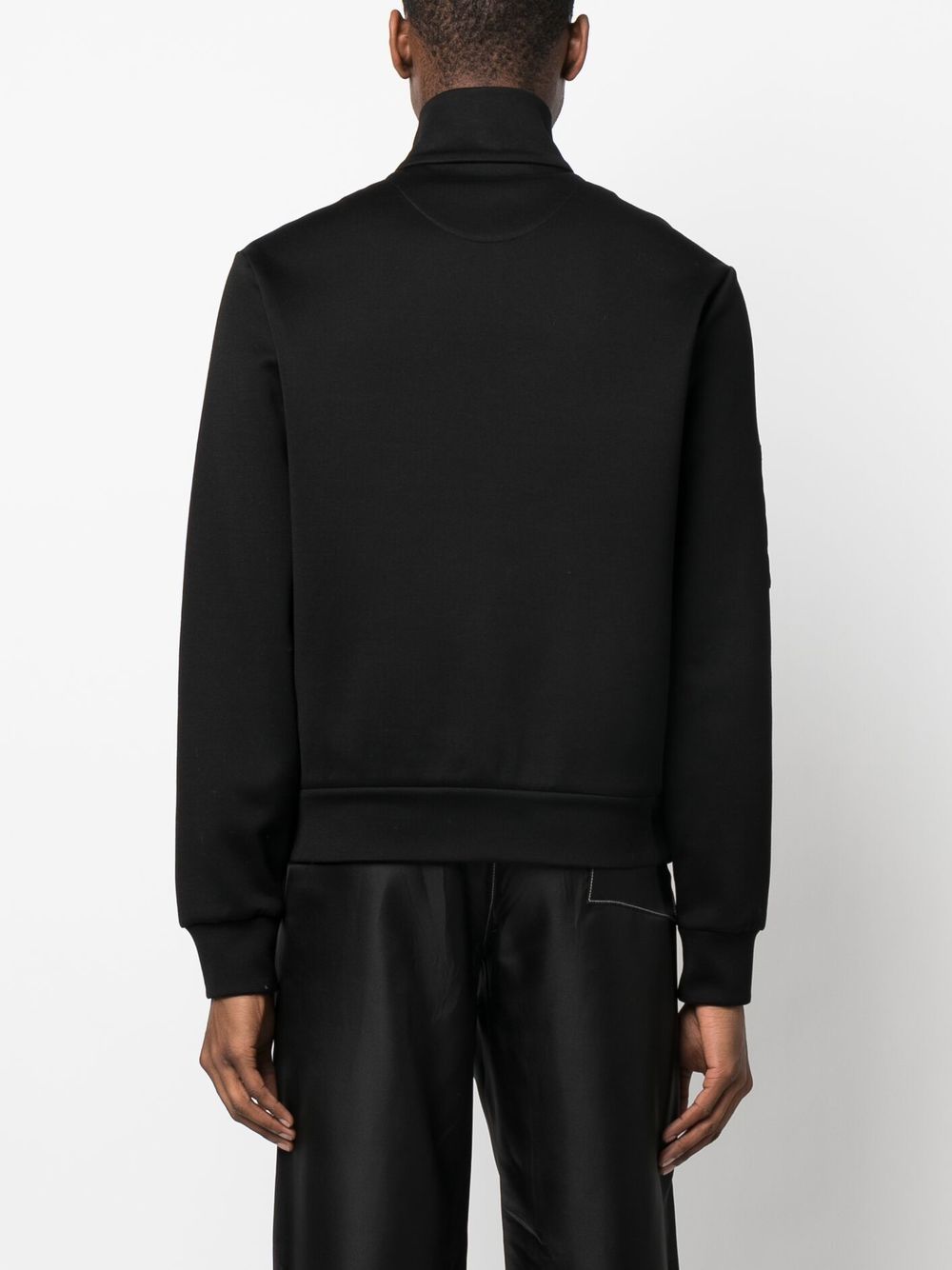 Shop Prada Re-nylon Zip-up Sweatshirt In Schwarz