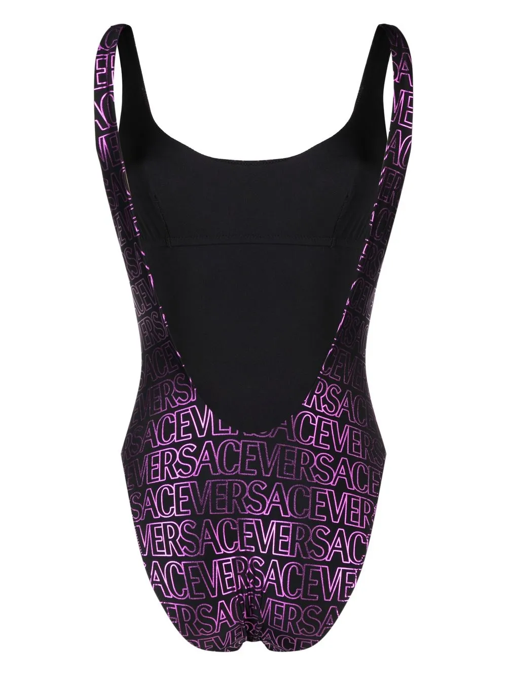 Versace Badpak met logoprint - Zwart