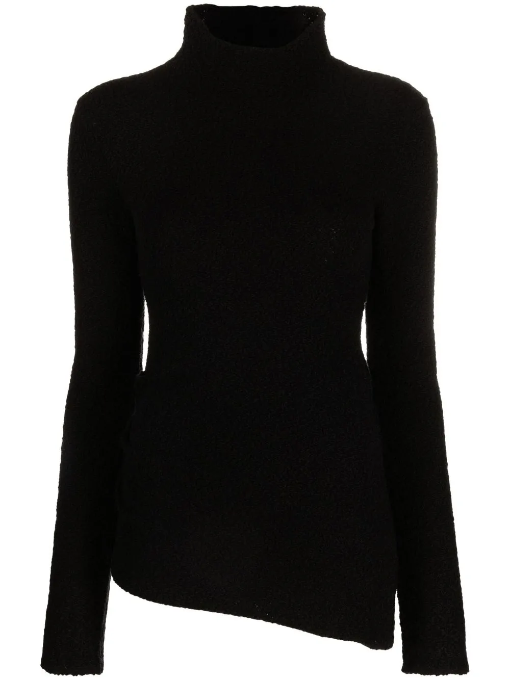 

Helmut Lang asymmetric-hem high-neck jumper - Black