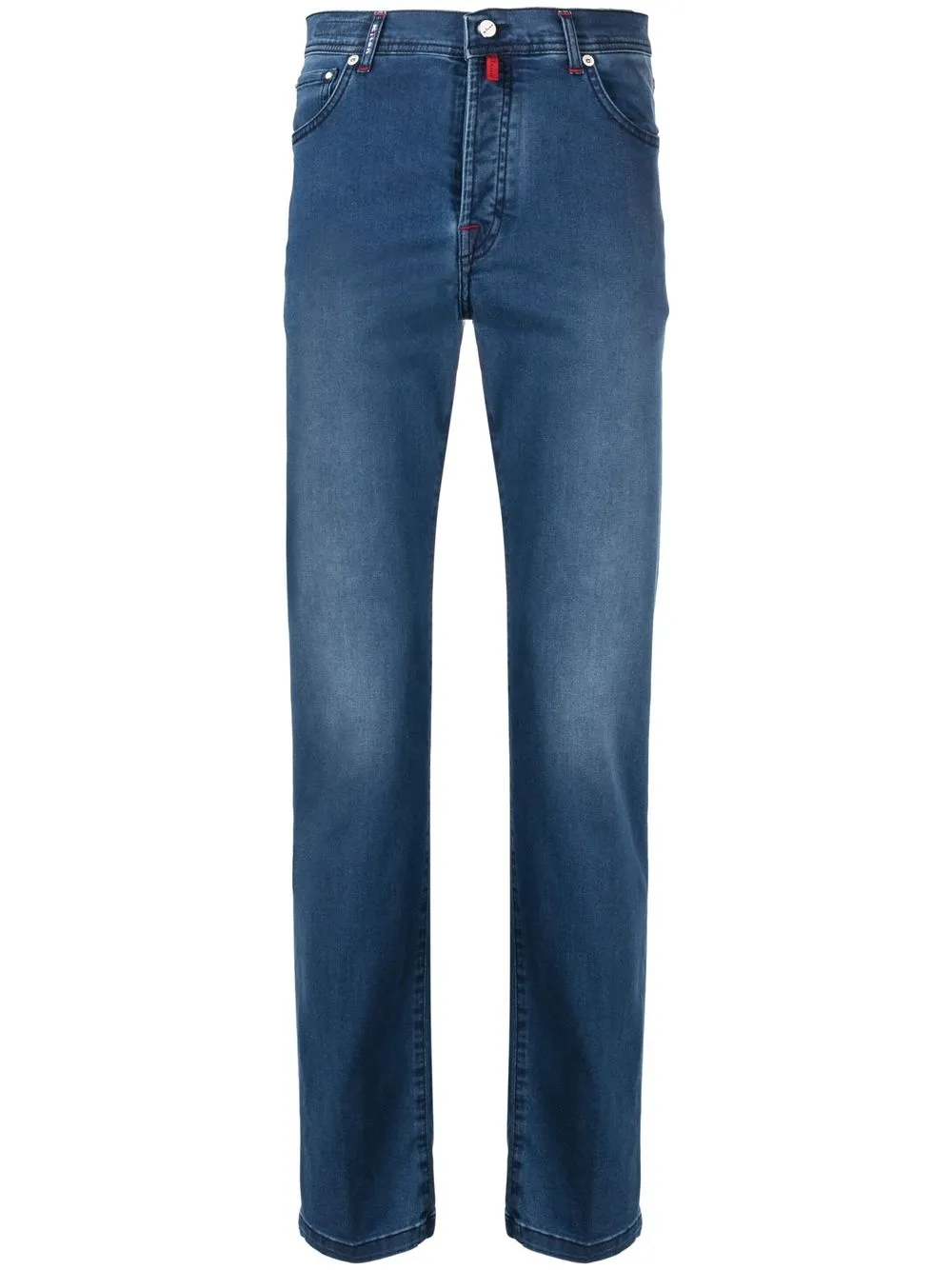 

Kiton jeans rectos con cinco bolsillos - Azul