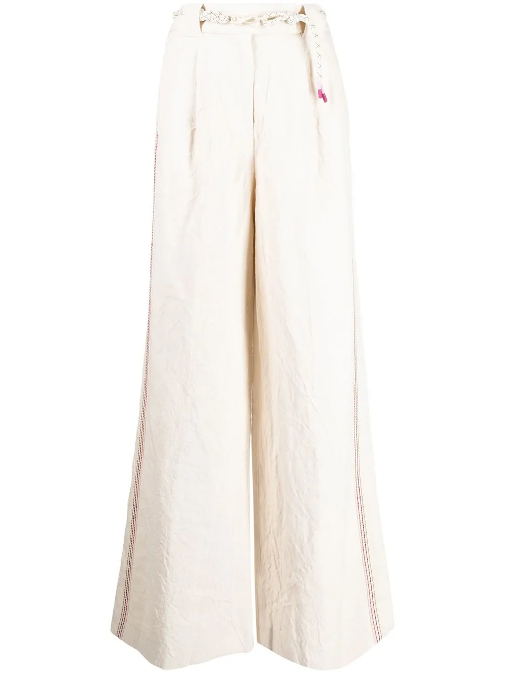 

ZIMMERMANN carabiner-fastened straight trousers - White