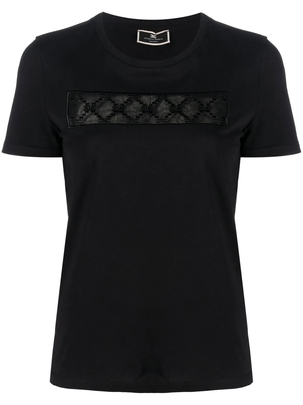 

Elisabetta Franchi playera con parche del logo - Negro