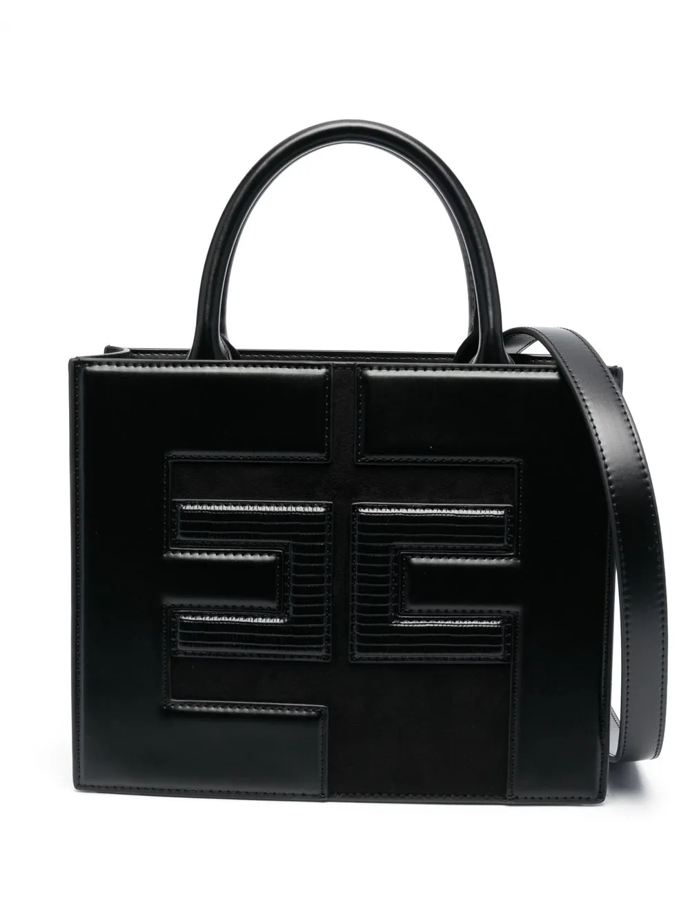 

Elisabetta Franchi logo-embossed tote bag - Black