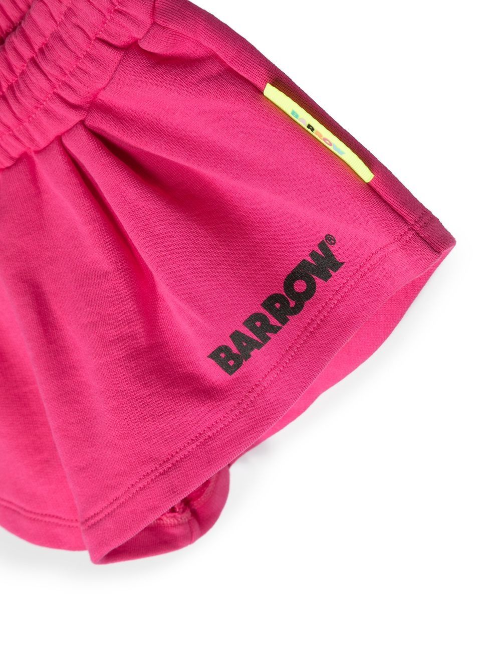 Shop Barrow Logo-print Cotton Shorts In Pink